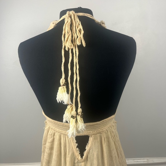 Free People Look Into the Sun Maxi Dress Endless Summer cream size small - Picture 8 of 12